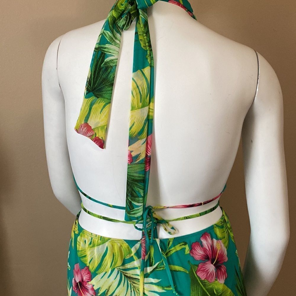 NWOT Fashion Nova Tropical Vacay Maxi Dress - Green - Picture 14 of 16